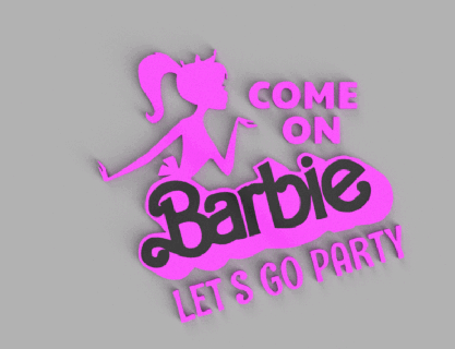 Barbie festa on 0 1 ragazze regalo carina carattere 3d print model - Mito3D