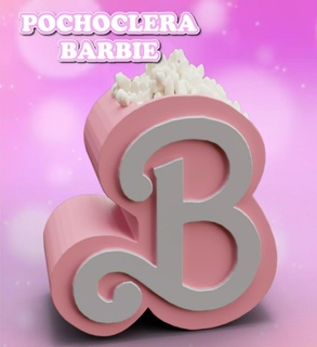 Barbie pochoclera pop corn film cinéma 3d print model - Mito3D