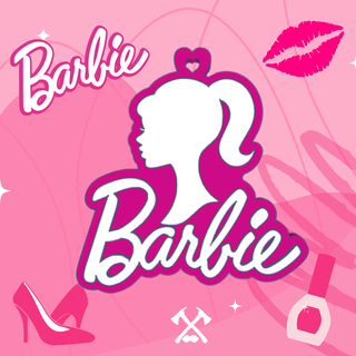 Barbie silhouette portachiavi ragazze film Bambola 3d print model - Mito3D