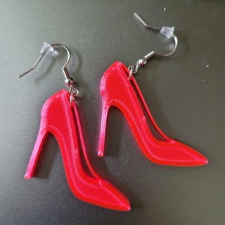 barbie stiletto earrings high heels fashion shoes jewelry 3d print model - Mito3D