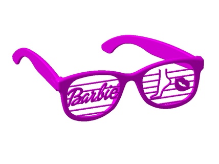 Barbie lunettes soleil cadres Cadre marco gafas sol 3d print model - Mito3D