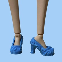 barbie type doll heel shoes art toys toy dollhouse miniatures dolls 3d print model - Mito3D