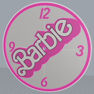 barbie watch toy doll ken house clock time barbielogotipo barbielogo girl 3d print model - Mito3D