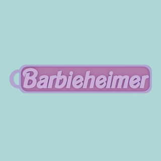 barbieheimer keychain barbie oppenheimer movie key-chain meme gadjet pink 3d print model - Mito3D