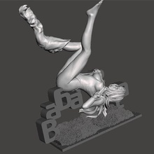 barbra ella1 bimbo series model 3 sparx art female sexy fantasy scifi boobs barbarella 3d print model - Mito3D
