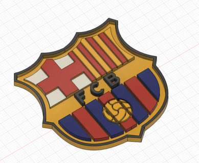 barça bouclier football Football bateau Madrid champions Espagne L'Europe 3d print model - Mito3D