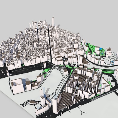 barcelona cidade espanha arquitetura 3d modelo urbano panorama horizonte arquitetônico projeto paisagem urbana digital famoso marcos sagrada familia planejamento moderno decoração impressão catalunha geográfico turista atração gaudi espanhol 3d print model - Mito3D