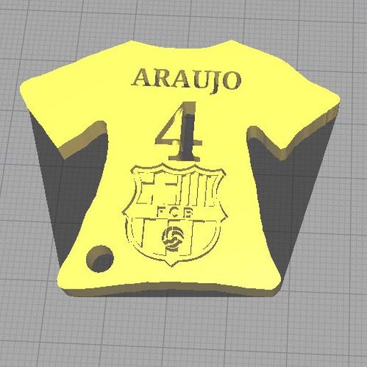 Barcelone porte clés Araujo 4 liga bijoux Football clé bague Mar stegen dest pique chercher iniesta xavi coutinho griezzman braithwaite messi Leo barsa 3D print model - Mito3D