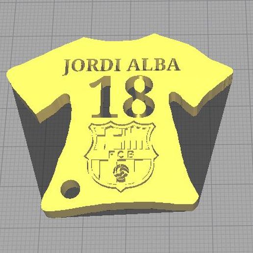 Barcelona Schlüsselring jordi Alba 18 la liga Schmuck Fußball Schlüssel Ring Di stegen dest Spaten Araujo Suche iniesta xavi coutinho griezzman Braithwaite 3D print model - Mito3D