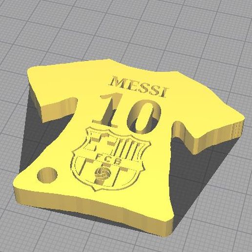 barcellona portachiavi Leo messi 10 liga gioielleria maglietta llavero este es altezza capa 02mm temperatura determinato por el 3D print model - Mito3D