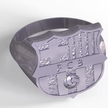barcelona ring jewelry jewellery sport soccer 3d print model - Mito3D