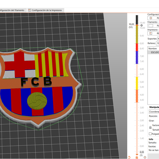 barcelona escudo 3D print model - Mito3D