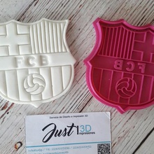 barcelone football bouclier la maison cookie emporte-pièce de logo pla 3d print model - Mito3D