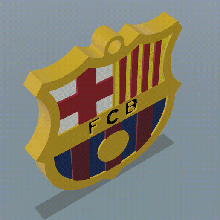 Barcelone équipe Football porte clés gadget football messi 3d print model - Mito3D