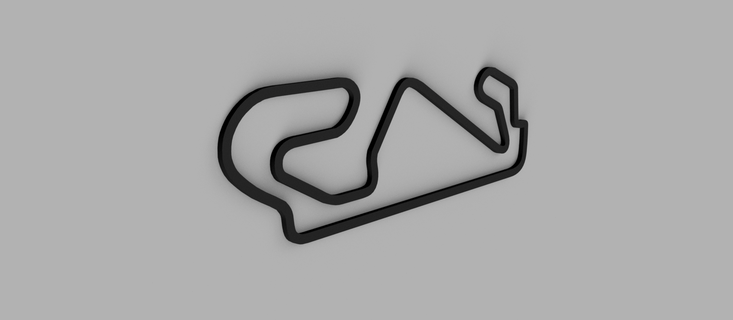 barcelona track layout circuit 3d print model - Mito3D