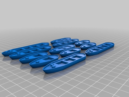 bateaux imhotep blocs 10mm 3d impression 3d print model - Mito3D