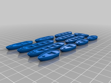 barcos imhotep bloques 7mm +4 Exp barco 3d impresión 3d print model - Mito3D