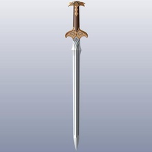 bard bowman sword art thorin bilbo dwarf elves gandalf sauron galadriel tharundil legolas hobbit ring mountain drogan gold human orc soldier saber shire 3d print model - Mito3D