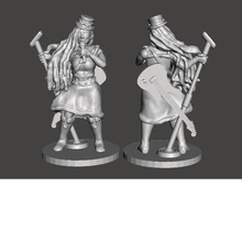 bard rock 20 game games woman wargame tabletop music microphone lady guitar female dungeons dragons dnd adventure 28mm 3d print model - Mito3D