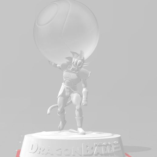 bardock continuar pelota 3D print model - Mito3D