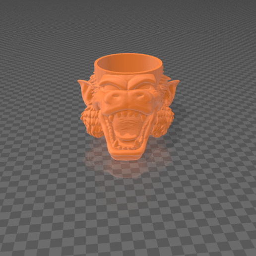 bardock Ozaru Arte compañero vaso continuar pelota anime goku 3D print model - Mito3D