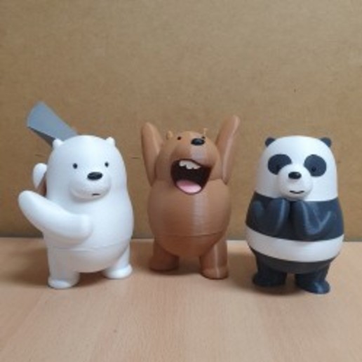 nu ursos webarebears brinquedo Urso polar grizz panda 3D print model - Mito3D
