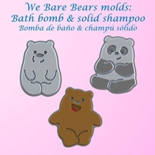 bare bears molds bath bomb solid shampoo bomba ba champ lido mould press scandalous cute 3d print model - Mito3D
