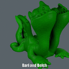 barf rutto easy print di alcun supporto art supportless la scultura fondamentale importanza modello figura drago cartone animato 3d print model - Mito3D