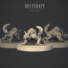 barghest game figurines 28mm 3dprinting 3dprint 3dmodel figurine pathfinder creature miniatures tabletop boss dungeonanddragons dnd fantasy miniature zbrush monster wolf dog 3d print model - Mito3D