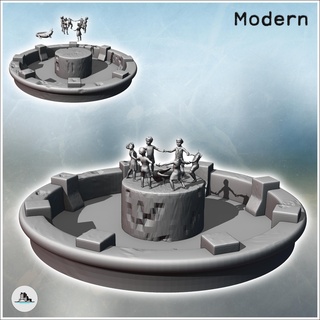 barmaley fountain children's khorovod round dance stalingrad ussr - modern ww2 world war diaroma wargaming rpg mini hobby Game building architecture tabletop miniatures scenery wargame game terrain accessories normandy west two contempory flames yankee walking crisis bolt 3d print model - Mito3D