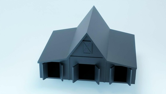 Scheune Architektur 3d print model - Mito3D