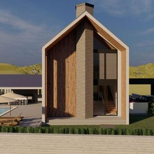 granero casa arquitectura moderno ciudad residencial edificio 3d print model - Mito3D