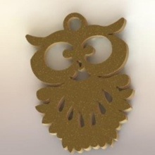 barn owl pendentif bijoux 3d print model - Mito3D