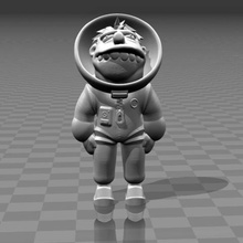 barney astronot sanat insanlar oyuncak test destek yok model komik 3d baskı 3d print model - Mito3D