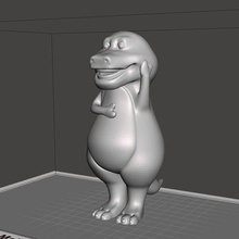 barney juego carácter 3dmodel 3dprinted decoración de juguete rex trex dinosaurio dino 3d print model - Mito3D