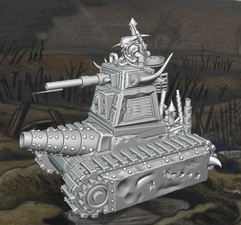 barón enterrar ligero tanque Mañana merodeador turnip28 miniatura lodo nabo artillería 3d print model - Mito3D