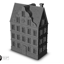 barocco edificio 7 warhammer età sigmar bullone azione fiamme guerra scenario terreno gioco moderno architettura Casa stampa miniature 3d Stampa figure 3d print model - Mito3D