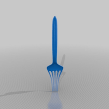 baroque fork home household 3d print model - Mito3D