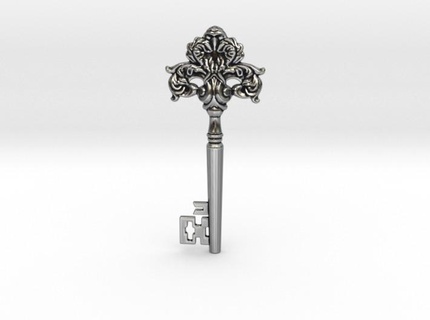 baroque key door old 3d print model - Mito3D