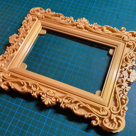 baroque picture frame 4x6 10x15cm art barok image 3D print model - Mito3D