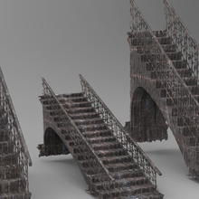barocco scala pilastri design 2 versioni 3d print model - Mito3D