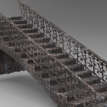 baroque escalier piliers conception 2 3d print model - Mito3D