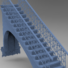 baroque escalier piliers conception 3 3d print model - Mito3D