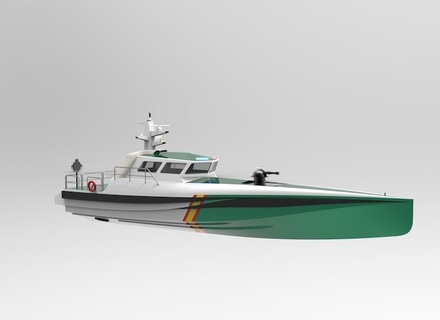 barakuda önleme Gemi gemi tekne ilaç insan ticareti polis 3d print model - Mito3D