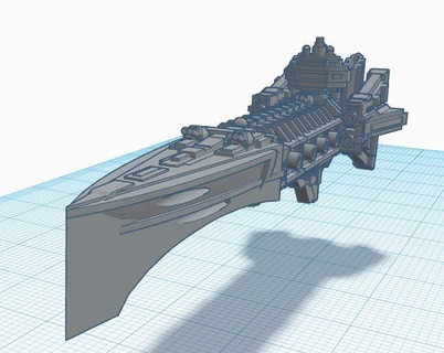 barakuda sınıf ışık kruvazör mk2 bfg savaş filosu gotik gemi imparatorluk 3d print model - Mito3D