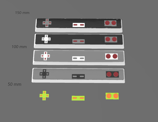 bars espaceurs mando barre d'espace 3d print model - Mito3D