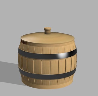 barrel barrel barrel box pen holder organiser  3d print model - Mito3D