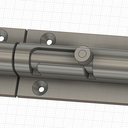 barile bullone serratura 3d Stampa modello attrezzo fermo 3D print model - Mito3D
