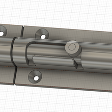 barrel bolt lock 3d print model tool barrel latch lock