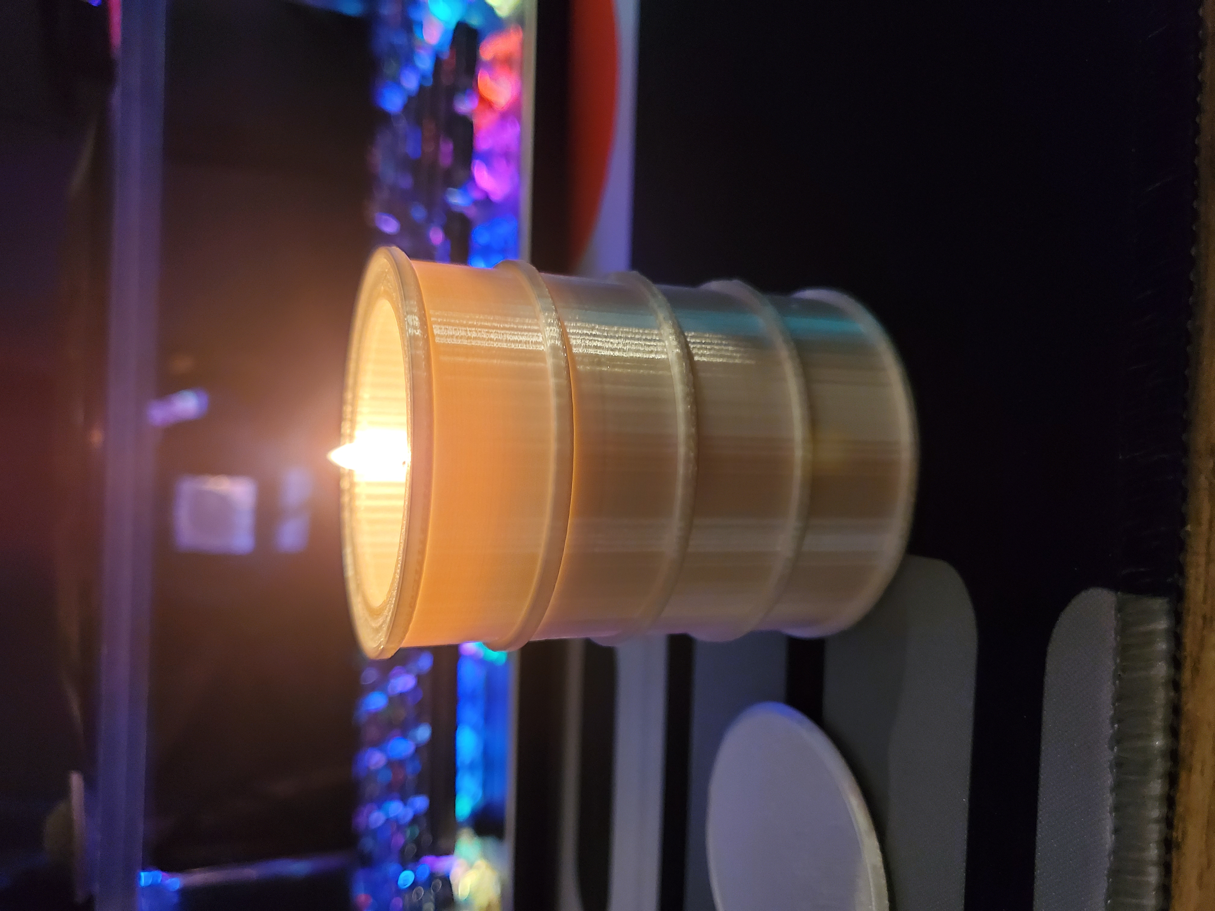 barile fuoco tè luce candela candele titolare supporto arredamento decorazione illuminazione 3D print model - Mito3D